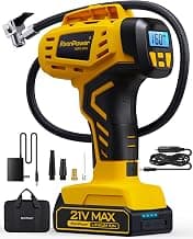 KeenPower Tire Inflator Portable Air Compressor 21V Battery Powered 160PSI