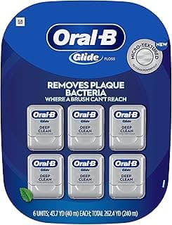 Oral-B Glide Deep Clean Dental Floss, Cool Mint, Value 6 Pack (40m Each)