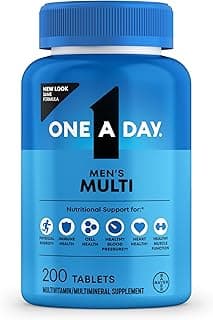 One A Day Multivitamin for Men - Daily Mens Multivitamins with Vitamin D, Zinc, Folic Acid, and B Vitamins, Physical ...