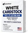 Cardstock 8.5 x 11”, 110LB Index/199GSM Heavyweight Card Stock, 100 Sheets, Thick Cardstock Printer Paper for Copy, P...