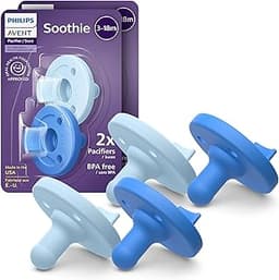 Philips Avent Soothie Baby Pacifiers - 100% Silicone Pacifiers for Babies 3-18 Months, One-Piece Design, BPA-Free, Ex...