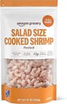 Amazon Grocery, Salad Size Cooked Shrimp, Peeled, 12 Oz (Previously Amazon Fresh Brand, Packaging May Vary)