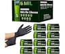 Inspire HEAVY DUTY ORIGINAL Stretch Nitrile Black Gloves Disposable Latex Free | Food, Mechanic, 6mil Black or 8 Mil ...