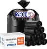 Delxo 30-33 Gallon Trash Bags, 250 Count – Medium Duty Garbage Bags, Thick, Durable & Puncture-Resistant Plastic Bols...