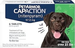 PetArmor CAPACTION (nitenpyram) Oral Flea Treatment for Dogs, Fast Acting Tablets Start Killing Fleas in 30 Minutes, ...