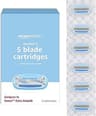 Amazon Basics 5-Blade Razor Refills for Women with Comfort-Coated Blades, Moisture Lubrication, Hypoallergenic, 6 Cou...