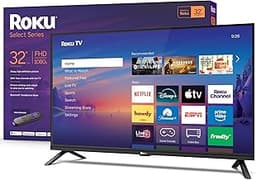Roku Smart TV 2026 – 32-Inch Select Series, 1080p Full HD TV – Roku TV with Voice Remote – Flat Screen LED Television...