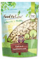 Food to Live Cashew Nuts, 8 Ounces - Large Size W240, Whole Nuts, Unsalted, Kosher, Raw, Vegan, Bulk