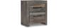 Signature Design by Ashley Drystan Rustic 2 Drawer Nightstand, USB-C | Engineered wood, Weatherworn brown finish, 2 f...