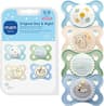 MAM Original Baby Pacifiers 0-6 Months, Binky for Newborn Babies, BPA-Free Skin Soft Silicone Nipple, Glows in The Da...