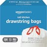 Amazon Basics Tall Kitchen Drawstring Trash Bags, Sturdy, 13 Gallon, Unscented, 200 Count