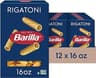 Barilla Rigatoni Pasta, 16 oz. Box (Pack of 12) - Non-GMO, Made with Durum Wheat Semolina - Kosher Certified