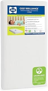 Sealy Baby Cozy Brilliance Breathable Crib Mattress, GREENGUARD GOLD Certified, Made in USA, Firm Dual Firmness, Todd...