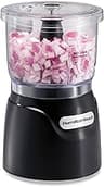 Hamilton Beach Electric Vegetable Chopper & Mini Food Processor, 3-Cup, 350 Watts, for Dicing, Mincing, and Puree, Bl...