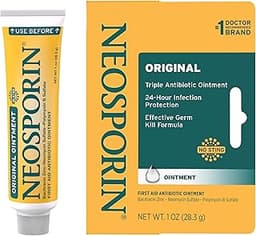 Neosporin Original First Aid Antibiotic Ointment for Wounds, Infection Protection Treatment, Germ-Killing Formula, He...
