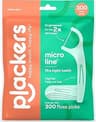 Plackers Micro Line Floss Picks, Intense Mint, 300 Count | Floss fiber made without PTFE, Fits tight teeth, Fold-out ...