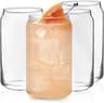 Libbey Classic Can Tumbler Glasses Set of 4, Clear Kitchen Glassware Sets for Beverages and Cocktails, Lead-Free, Cut...