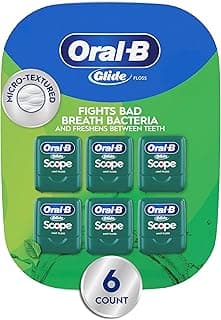 Oral-B Glide Dental Floss, Scope Mint Flavor, 40 m, Pack of 6