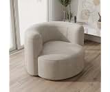 Acanva Mellow Tight Curved Back Accent Chair, Velvet Sofa | Living Room Chairs, Solid Wood Frame, No Assembly Require...