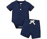 Jecson Newborn Boy Clothes Baby Boy Outfits Set Baby Boy Summer Clothes Soft Cotton Short Sleeve Top and Shorts for 0...