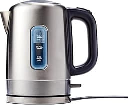 Amazon Basics Electric Stainless Steel Kettle for Tea and Coffee, BPA-Free, Fast Boiling, Auto Shut-Off, 1 Liter, 150...