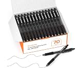 Shuttle Art Black Gel Pens, 70 Pack Retractable Medium Point Rollerball Gel Ink Pens Smooth Writing with Comfortable ...