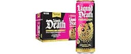 Liquid Death Sparkling Energy - Scary Strawberry, Zero Sugar Energy Drink, Unextreme Caffeine 100mg, Essential Vitami...