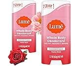 Lume Deodorant Cream Stick - Underarms and Private Parts - Aluminum-Free, Baking Soda-Free, Hypoallergenic, and Safe ...