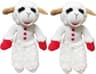 MultiPet Lambchop Standing Plush Dog Toy 13" with Squeaker Size:Pack of 2