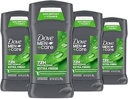Dove Men+Care Antiperspirant Deodorant Stick for Men 4 Count Extra Fresh with 72-hour Sweat & Odor Protection with 1/...