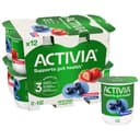 Activia Strawberry and Blueberry Probiotic Yogurt, Delicious Low Fat Yogurt Cups to Help Support Gut Health, Variety ...