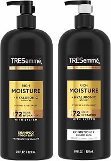 TRESemmé Rich Moisture Shampoo and Conditioner 2 Count Rich Moisture for Dry Hair Formulated With Vitamin E and Bioti...