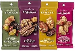 Sahale Snacks Glazed Mix Nut Blend Variety Pack, 1.5 Oz Grab & Go Bags (12 Total Packs) - Four Different Dry-Roasted ...