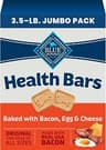 Blue Buffalo Health Bars Bacon Egg & Cheese Dog Biscuits, 3.5 lb | Oven-Baked, Crunchy Texture, No Chicken By-Product...