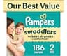 Pampers Swaddlers Diapers, Size 2 (10-22 lbs), 186 Count, Fragrance Free, Hypoallergenic, Absorbent, Pediatrician Rec...