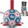 QDAN Dog Balls, 6 Inch Dog Soccer Ball with Straps, Herding Balls for Dogs