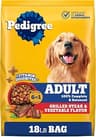 Pedigree High Protein Adult Dry Dog Food Grilled Steak & Vegetable Flavor, 18 lb. Bag