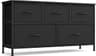 SONGMICS Dresser for Bedroom, Chest of Drawers, Steel, MDF, 5 Non-Woven Fabric Drawers, Storage Organizer Unit, Close...