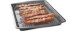 GoodCook 15” x 10.5” Nonstick Carbon Steel Baking Pan & Raised Wire Rack – Pizza Crisper, Crispy Bacon, Multipurpose ...