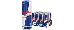 Red Bull Energy Drink with 189mg Caffeine plus Taurine & B Vitamins, 20 Fl Oz, Pack of 12 Cans