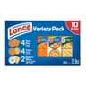 Lance Sandwich Crackers, Variety Pack, 3 Flavors, 10 Individually Wrapped Packs, 6 Sandwiches Each