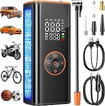 Tire Inflator Portable Air Compressor, Cordless Tire Inflator for Car Tires with Digital Pressure Gauge and Auto Shut...