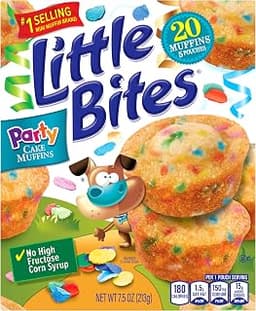 Little Bites Party Cake Muffins, 5 individual packs, (1.5 oz each), Cake and Sprinkles Mini Muffins, 7.5 oz Multipack