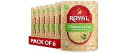 Royal Cilantro Lime Basmati White Rice - (6 Pack) 8.5 oz | Microwaveable Rice - Ready to Heat Pouch - Great with Meat...