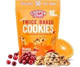 Cooper Street Orange Cranberry Mini Biscotti Cookies, 1 lb | Twice Baked Italian Style Cookies, Peanut, Soy & Dairy F...