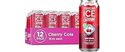 Sparkling Ice® Caffeine Soda Shoppe Cherry Cola Perfectly Caffeinated® Sparkling Water with 70mg Caffeine, Zero Sugar...