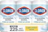 Clorox Free & Clear Cleaning Wipes, Light Lemon Scent, 75 Count, 3 Pack