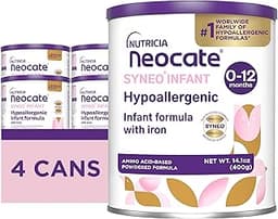 Neocate Syneo Infant - Hypoallergenic, Dairy-free, Amino Acid-Based Baby Formula with Prebiotic Fiber, Probiotics & D...