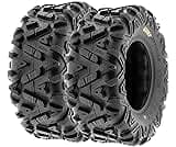 Set of 2 SunF A033 Power.I AT 25x10-12 ATV UTV Off-Road Tires All-Terrain, 6 Ply Tubeless