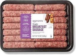 Amazon Grocery, Maple Breakfast Sausage Links, 12 Oz, Frozen